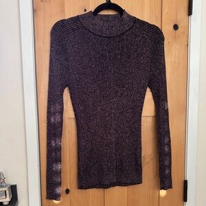 Elegant Black Ribbed Women's Top